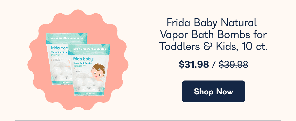 Frida Baby Natural Vapor Bath Bombs for Toddlers & Kids, 10 ct.