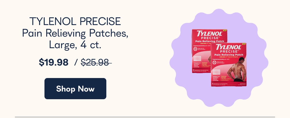 TYLENOL PRECISE Pain Relieving Patches, Large, 4 ct.