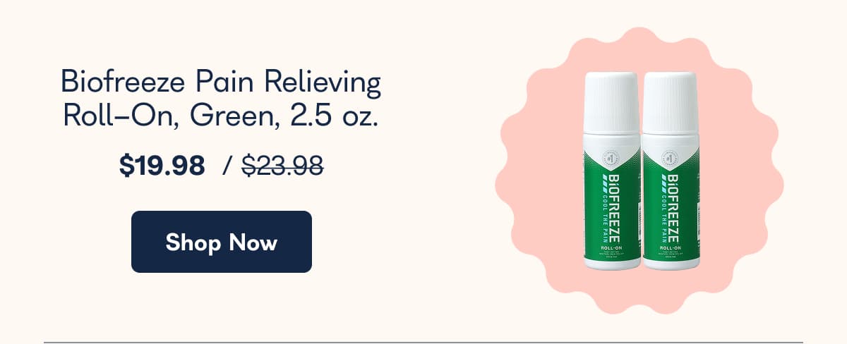 Biofreeze Pain Relieving Roll-On, Green, 2.5 oz.