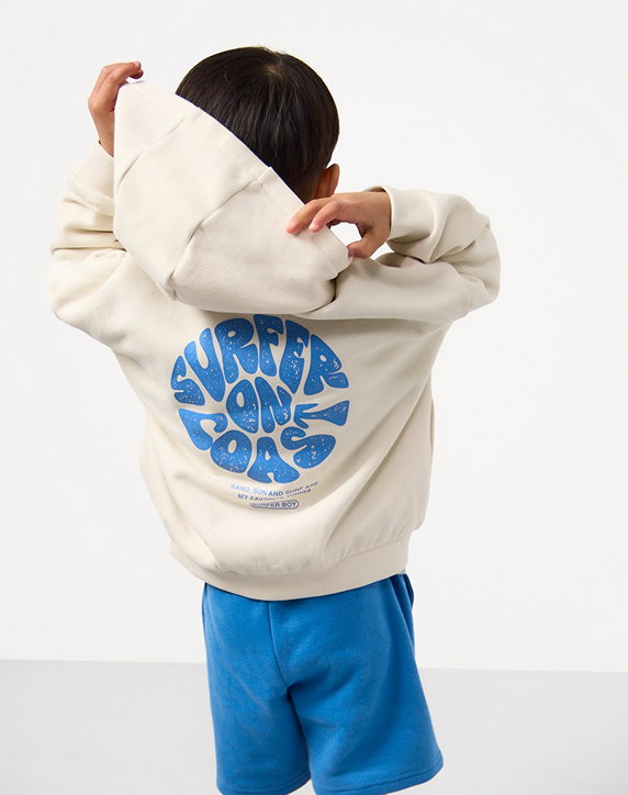 Surfer Graphic Zip Through Hoodie
