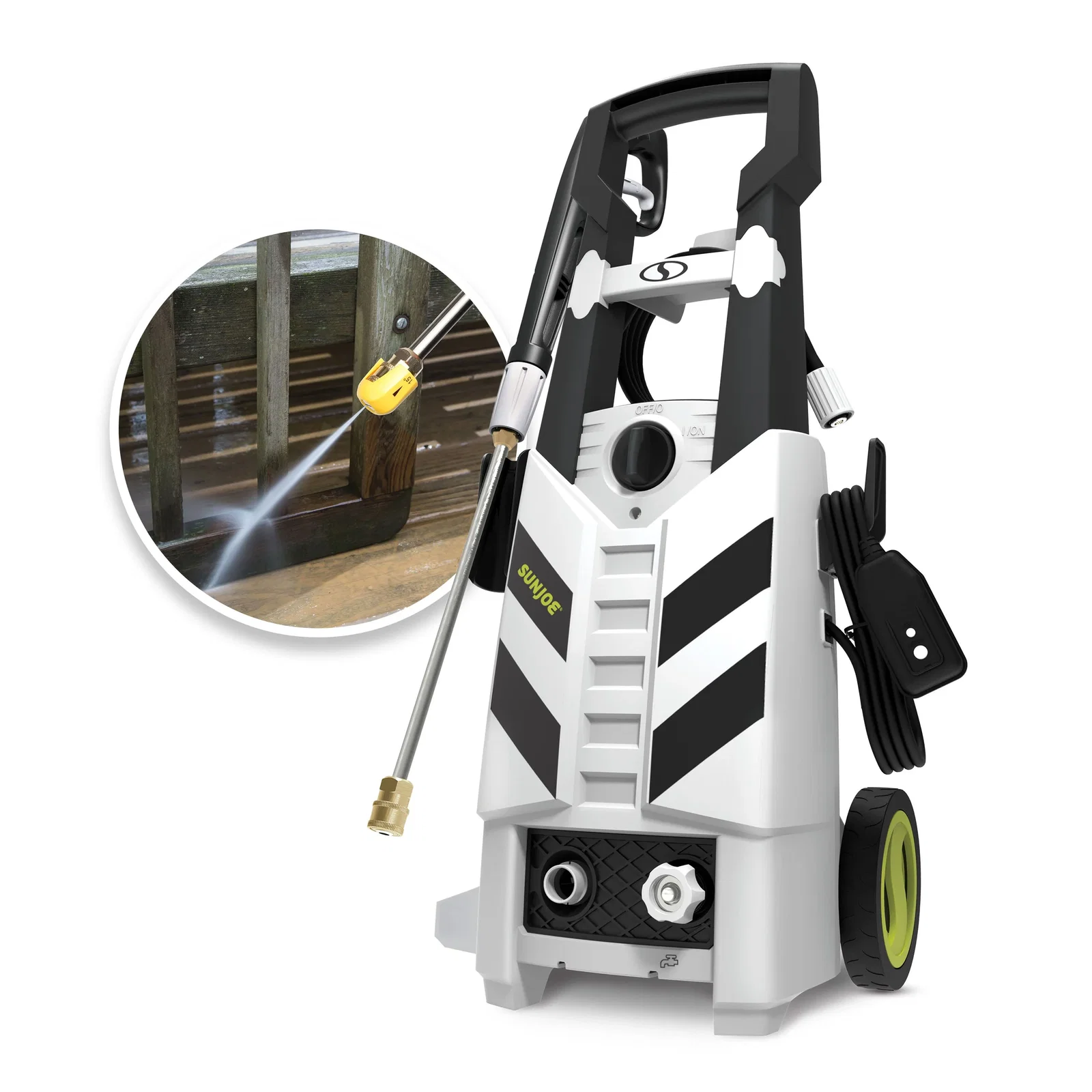 Image of Sun Joe Certified Rated 2200 PSI Electric Pressure Washer | 1.1 GPM Rated Flow | 14.9-Amp | Foam Cannon + 3 Quick-Connect Nozzles