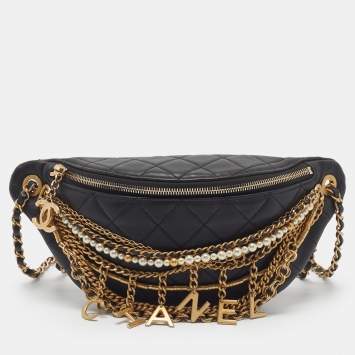 All About Chains Black Quilted