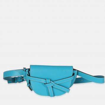 Blue Calfskin Mini Gate Belt B