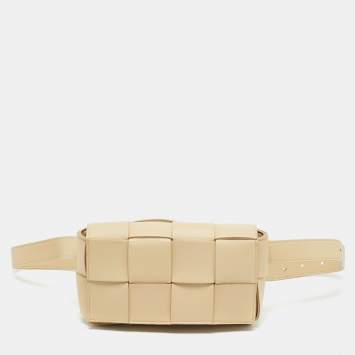 Cassette Mini Beige Intrecciat