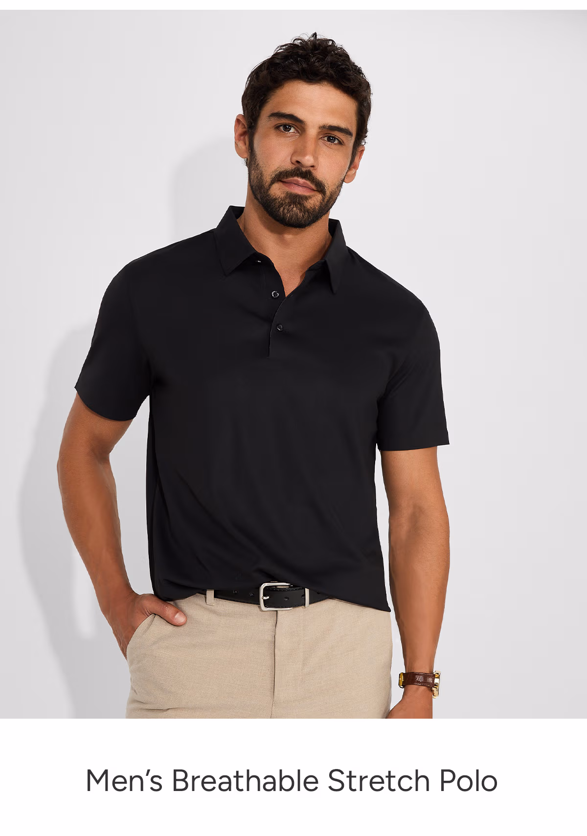 Men's Breathable Stretch Polo