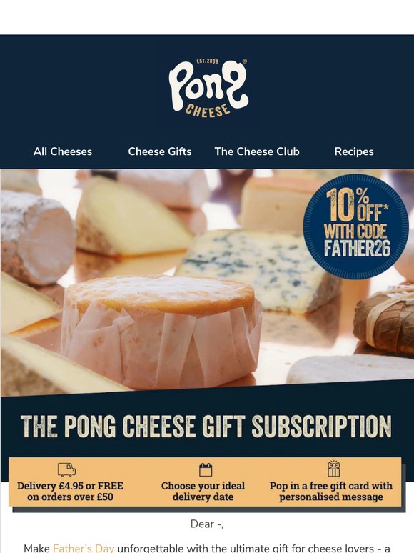 The gift that keeps on giving – monthly cheese deliveries!