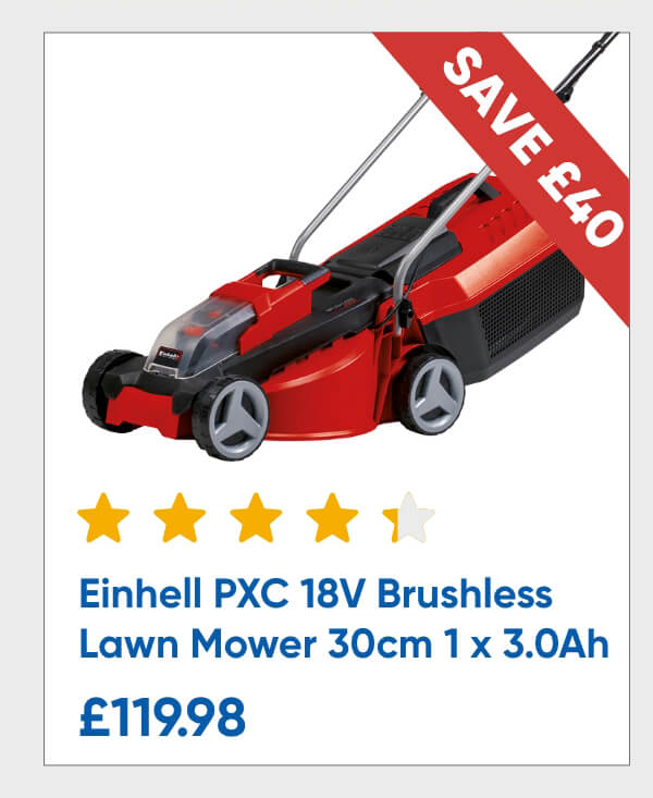 Einhell PXC 18V Brushless Cordless Lawn Mower 30cm 1 x 3.0Ah