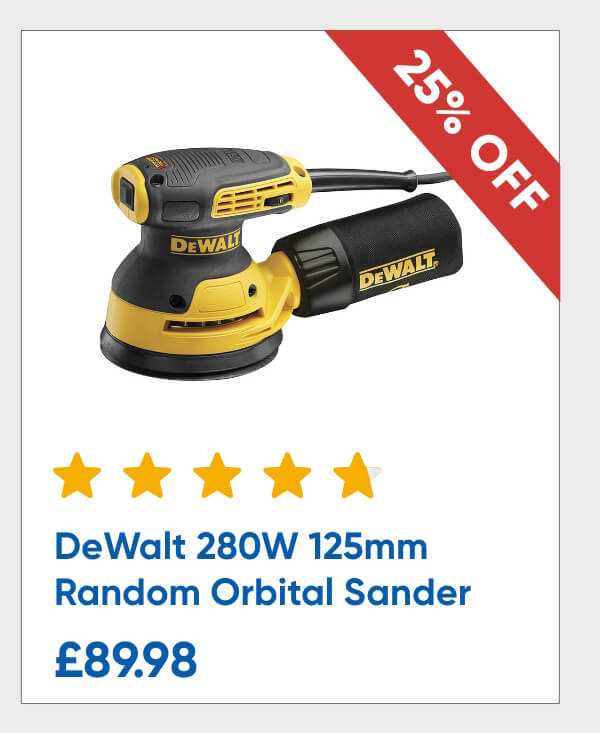 DeWalt DWE6423-GB 280W 125mm Random Orbital Sander 240V
