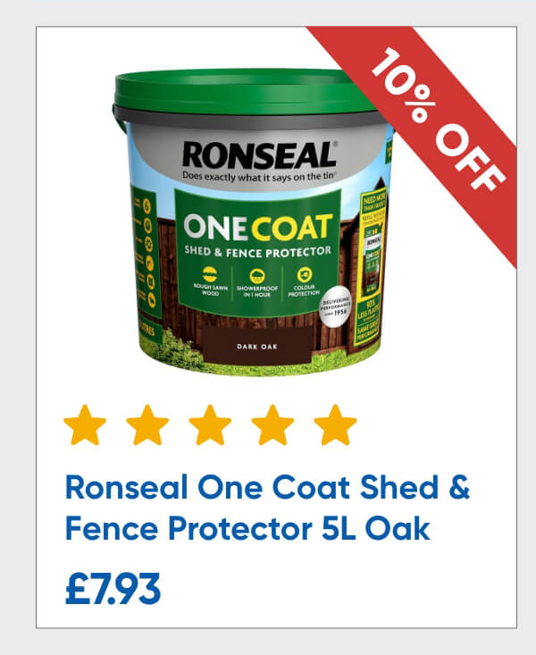 Ronseal One Coat Shed & Fence Protector 5L Dark Oak
