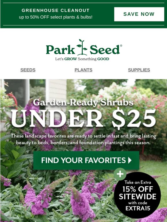 Shrubs Under $25 + Extra Savings Inside ➡