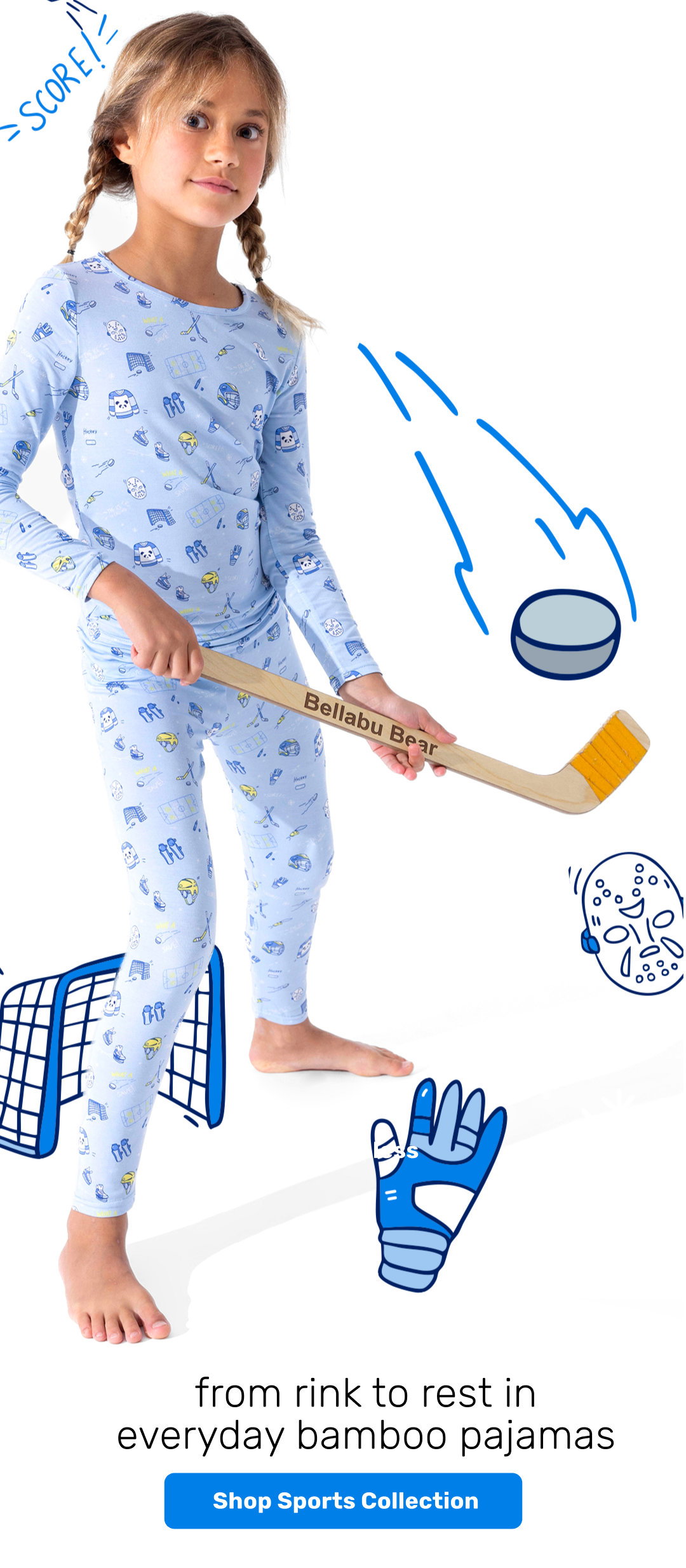 hockey kids pajamas 