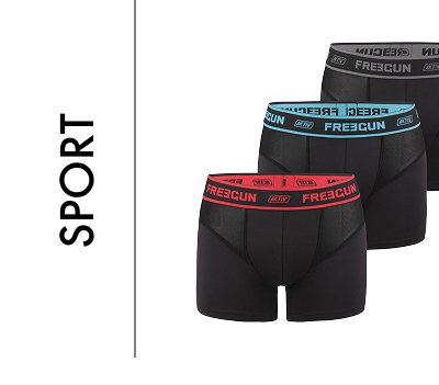 Lot de 3 Boxers Freegun homme Aktiv Sport