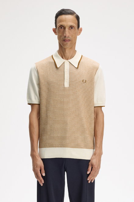 Chemise en tricot et pointelle