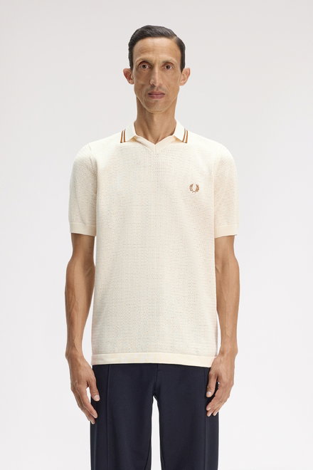 Chemise en tricot et pointelle