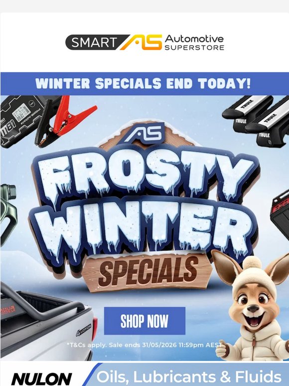 Be quick, FROSTY SPECIALS end TODAY! ❄️