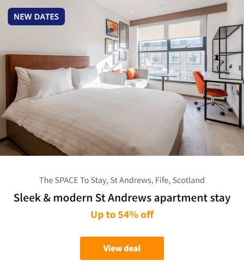 Sleek &amp; modern St Andrews apartment stay