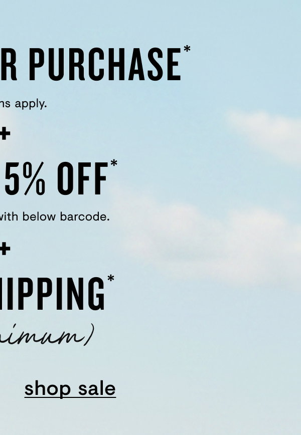 Shop sale