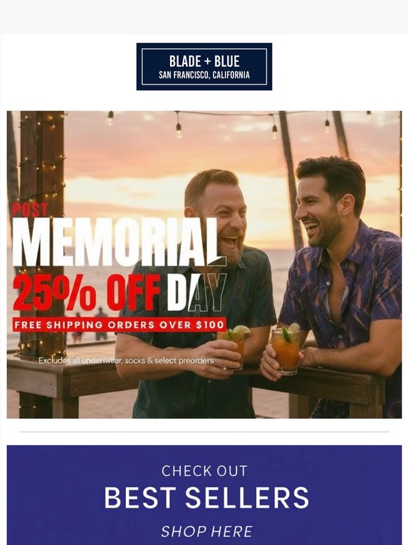 Final Weekend! 25% OFF Your Order