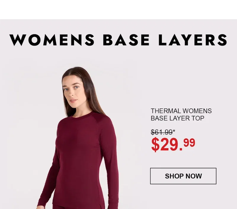 Thermal Womens Base Layer Top