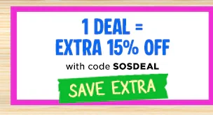 Extra 15% off - Click here