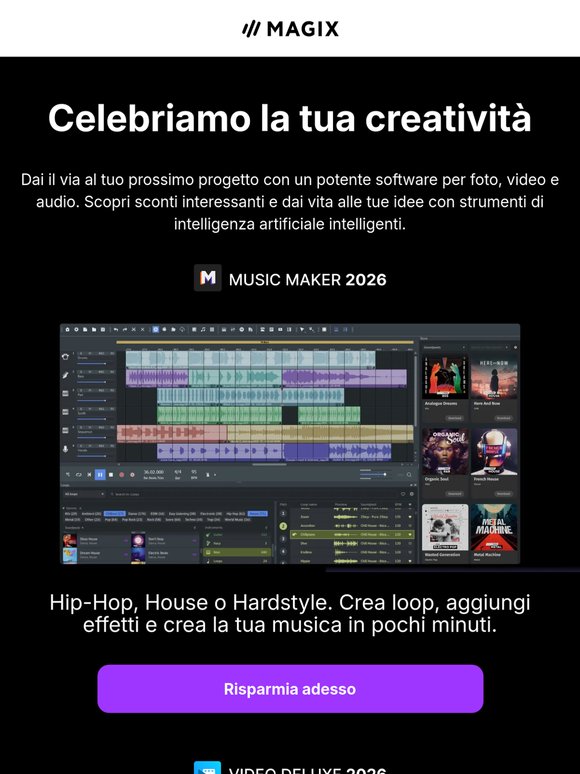 Ottime offerte su software per video, musica e foto