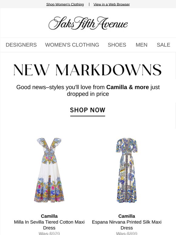 Price Drop Alert: Camilla & more styles.