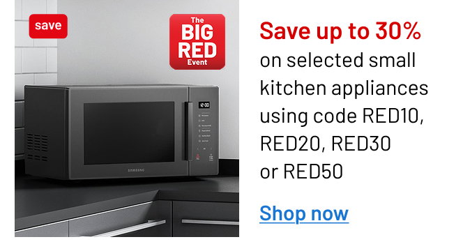 Save up to 30% on selected small kitchen appliances