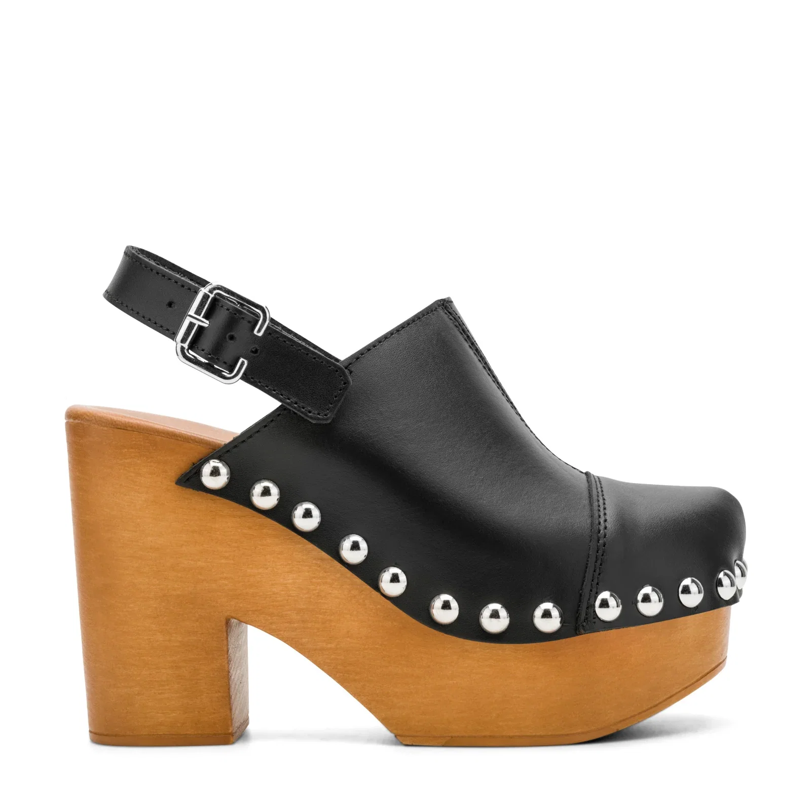 Image of Toyz Studded Leather Slingback Clogs