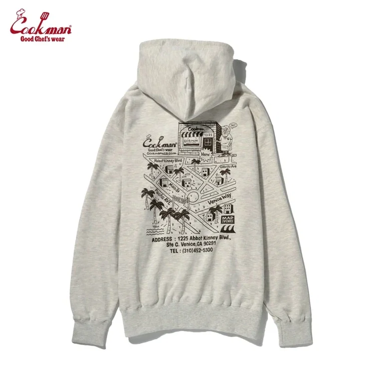 Zip-up Hoodie - TM paint Abbot Kinney : Off White