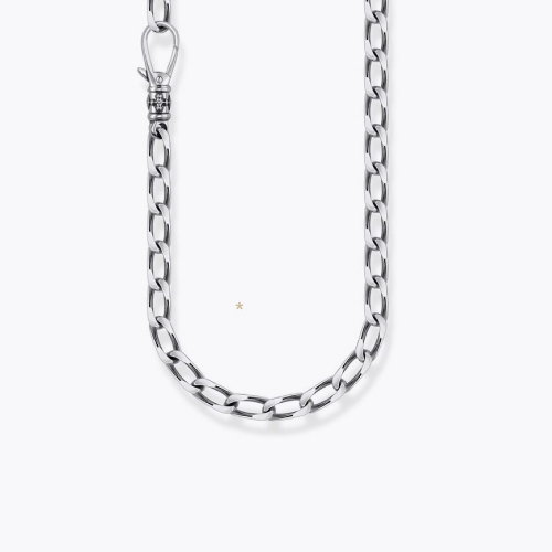 Thomas Sabo Rebel at Heart Blackened Sterling Silver 22 Curb Chain