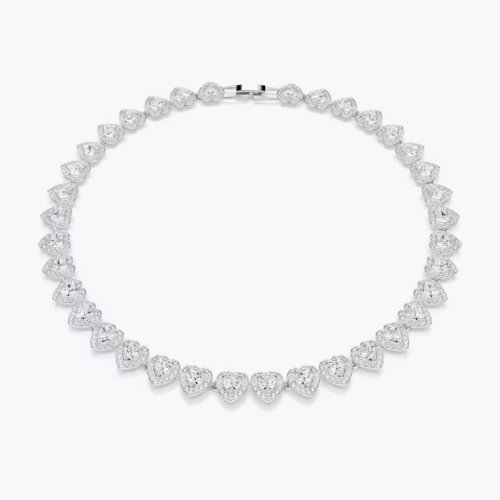 Swarovski x Ariana Grande Silver Tone Heart Shaped Necklace