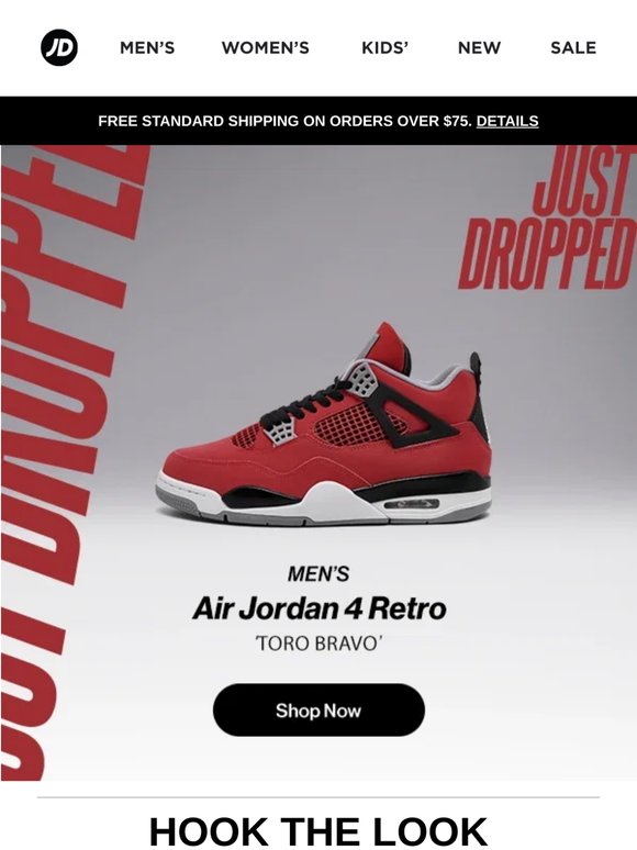 🚨 Just Dropped: Air Jordan 4 'Toro Bravo'