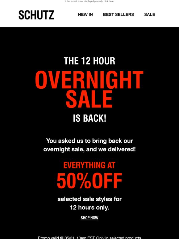 50% OFF for just 12 hours!