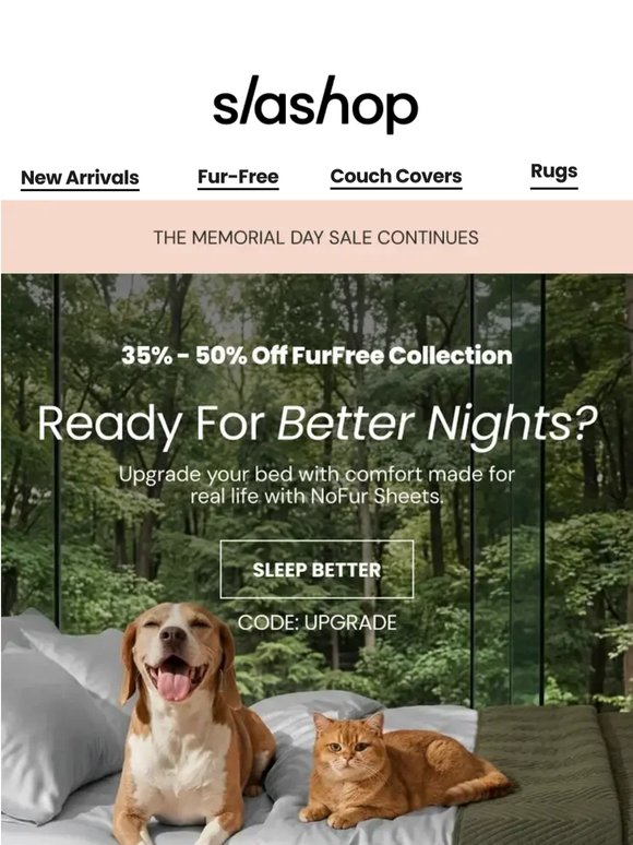 Ready for Better Nights? NoFur Sheets for homes with pets🛏️🐶
