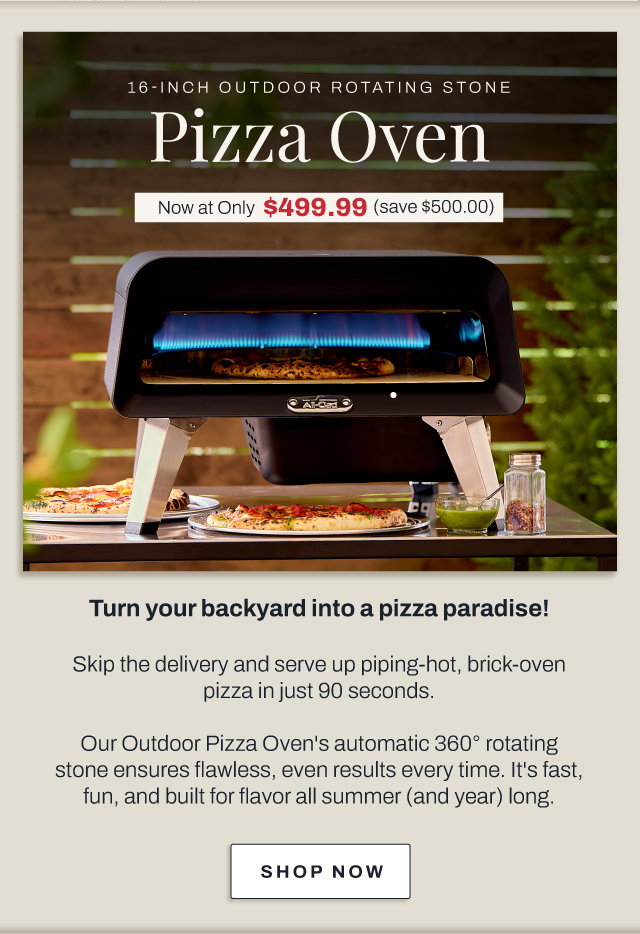Outdoor pizza oven