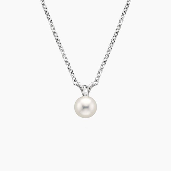 Silver Premium Akoya Cultured Pearl Pendant (6mm)