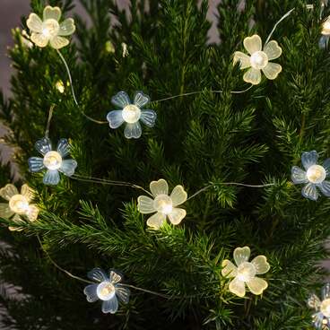 Blue Haze Flower Outdoor Battery Micro Lights