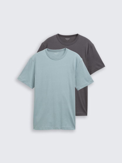 T-Shirts aus Baumwolle mit Logo-Print im 2er-Pack