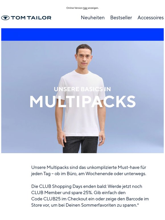 25% auf Deine Sommer-Basics 👕
