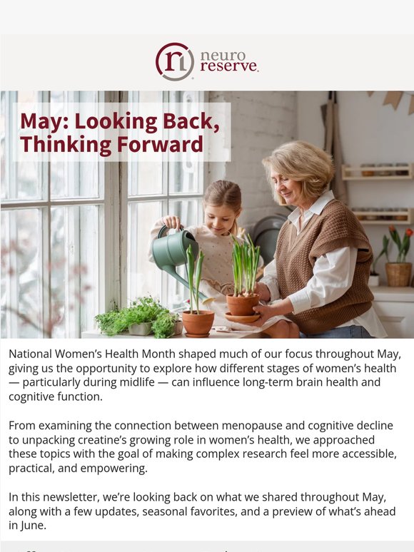 May Newsletter: Looking Back, Thinking Forward
