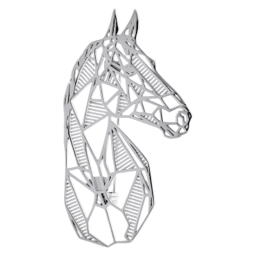Sculptural Sterling Silver Horse Brooch