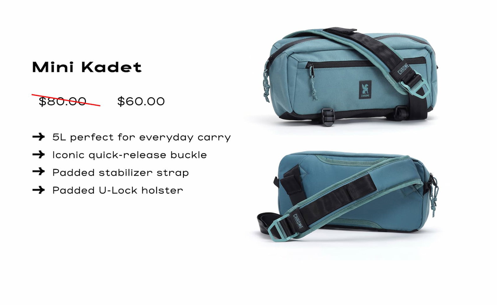 The Mini Kadet in Steel Blue on Sale