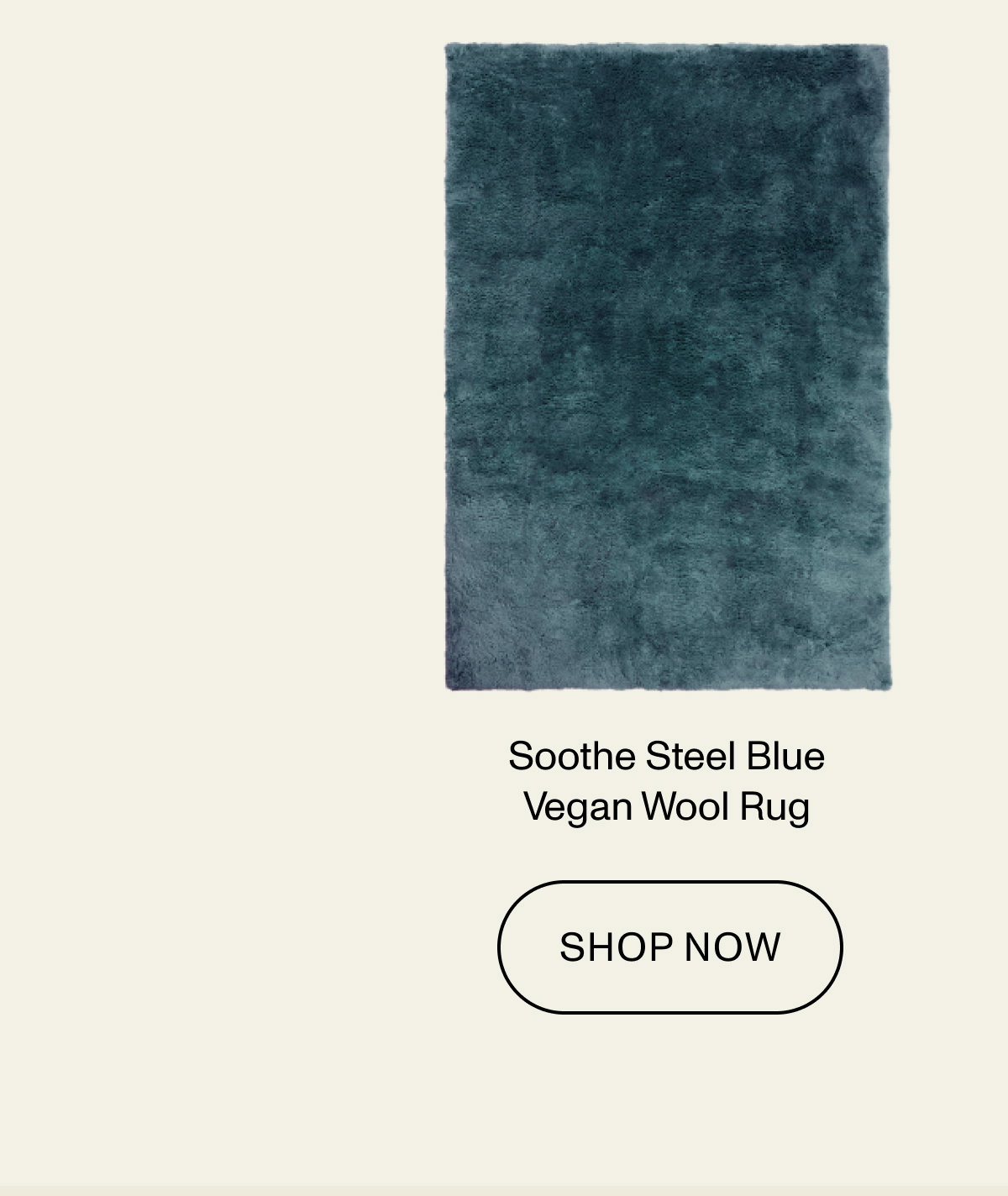 Soothe Steel Blue Vegan Wool Rug
