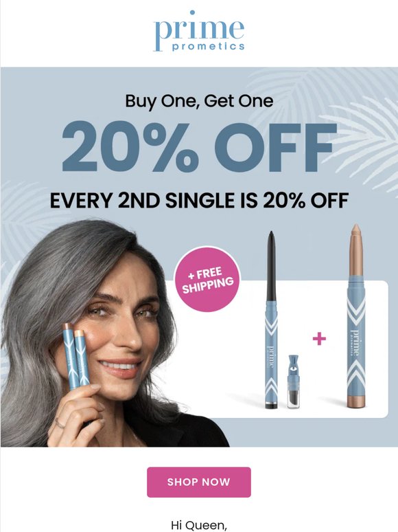 20% OFF every 2nd item. 2 days only.