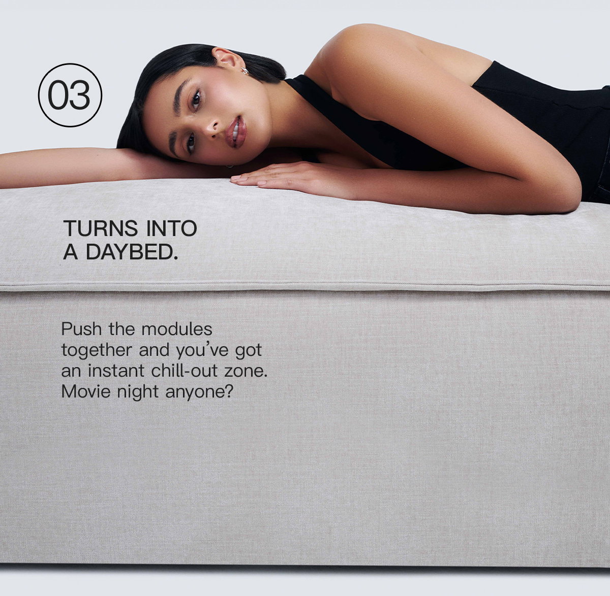 Turns into a daybed