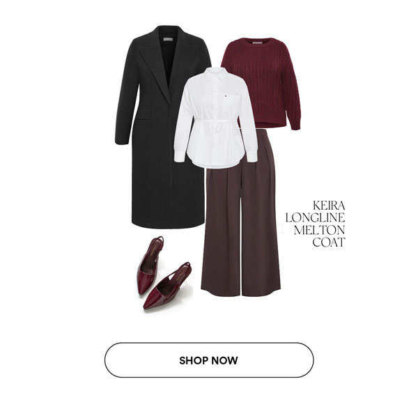 Shop Keira Longline Melton Coat