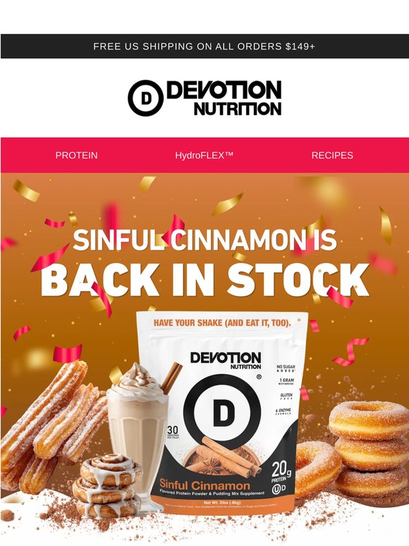 🎉 Sinful Cinnamon is BACK IN STOCK!