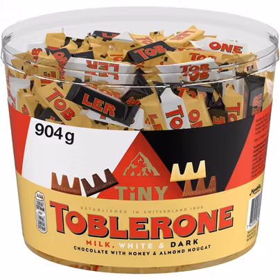 Toblerone Extra Large Tub, 113 Tiny Toblerones, 904 g,...