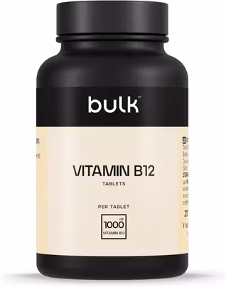 Bulk Vitamin B12 Tablets, High Strength, 1000 mcg, Pack of 60