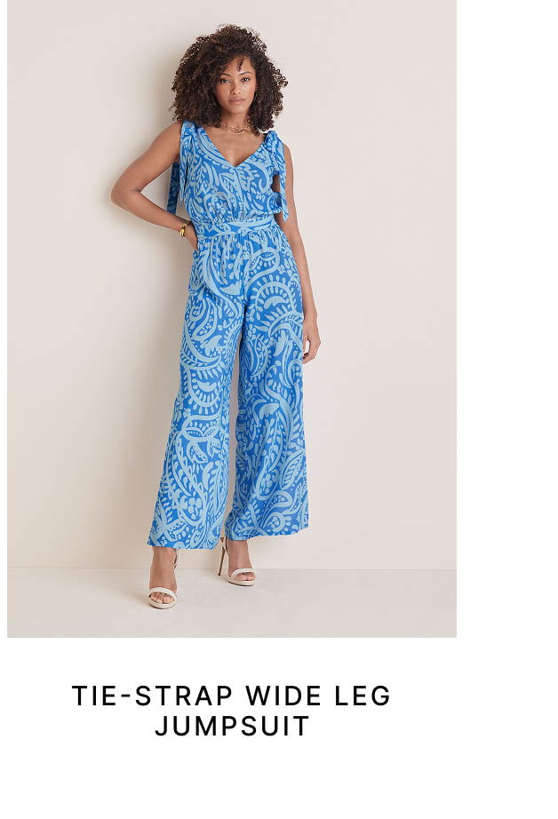 Tie-Strap Wide Leg jumpsuit